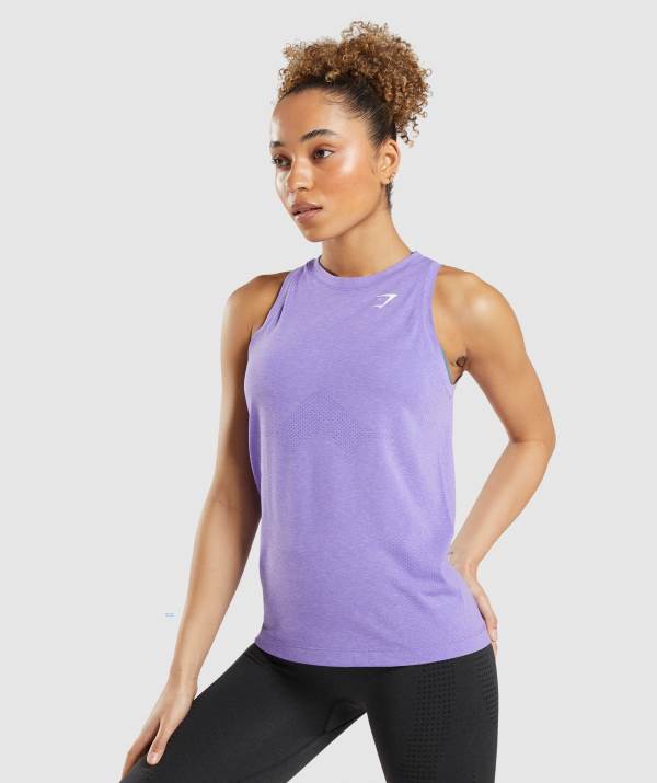 Damske Tielko Gymshark Vital Seamless 2.0 Light Svetlo Nachový | DJ2710936